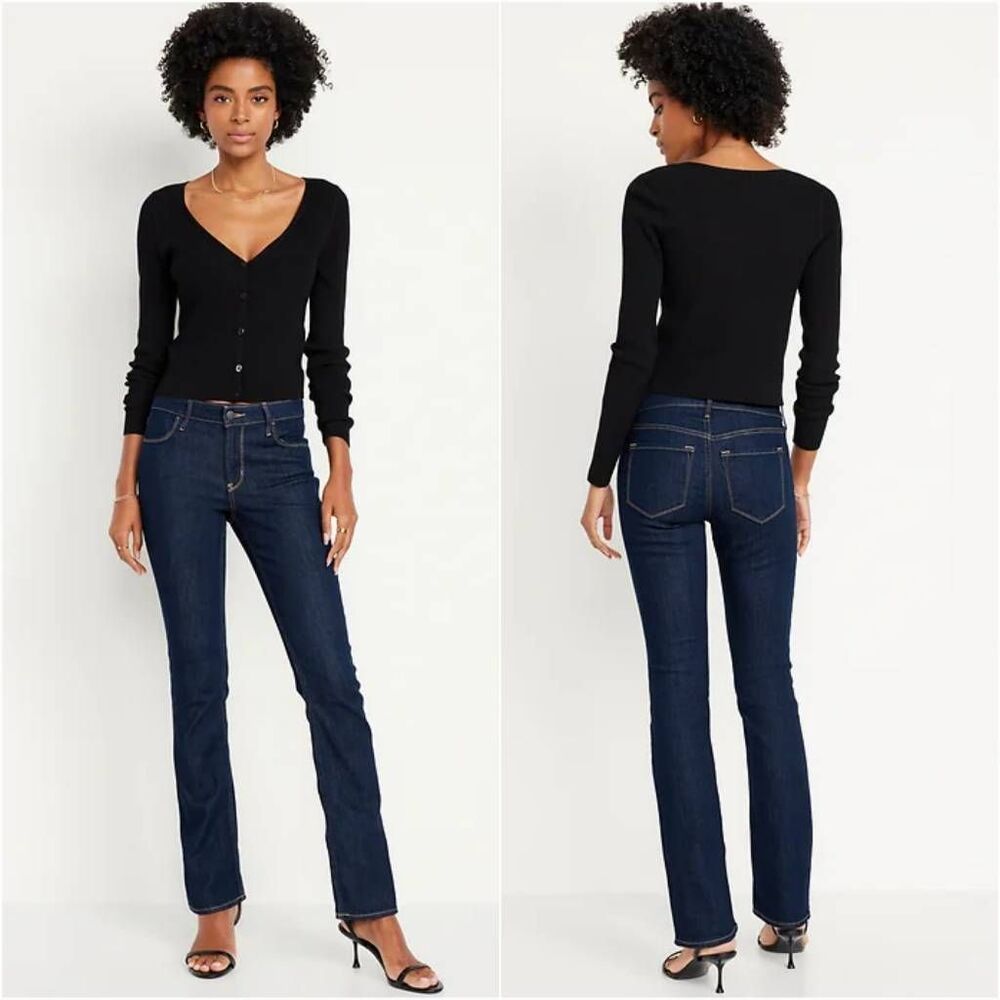 Old Navy Blue Stretch Ultra Lowrise Bootcut Jeans Size 628
